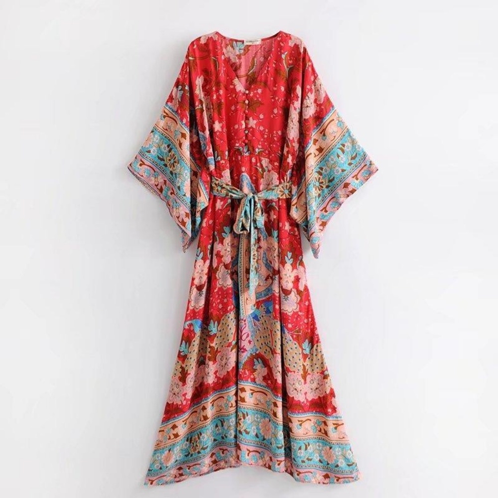 5⭐️ FAV [HOST PICK] BESTSELLER LOTUS BOHO DRESS - Picture 4 of 11
